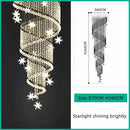 Modern spiral crystal star led chandelier living room light