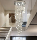 Modern spiral crystal star led chandelier living room light