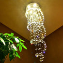 Modern spiral decorbites crystal chandelier for living room staircase