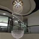 Modern spiral decorbites crystal led chandelier dining room light