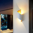 Modern spiral white & gold wall sconce bedroom direct wired light