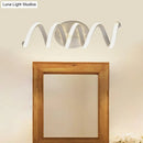 Modern spiral white wall light bathroom natural warm led sconce