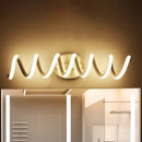 Modern spiral white wall light bathroom natural warm led sconce