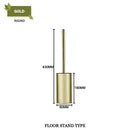 Modern square and round gold toilet brush set bathroom wall mount