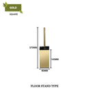 Modern square and round gold toilet brush set bathroom wall mount