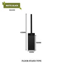 Modern square and round gold toilet brush set bathroom wall mount