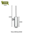Modern square and round gold toilet brush set bathroom wall mount