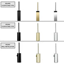 Modern square and round gold toilet brush set bathroom wall mount