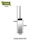 Modern square and round gold toilet brush set bathroom wall mount