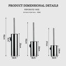Modern square and round gold toilet brush set bathroom wall mount