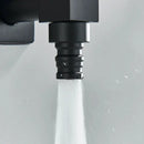 Modern square black brass wall mounted washing machine faucet garden