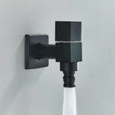 Modern square black brass wall mounted washing machine faucet garden