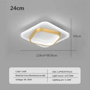 Modern square black led ceiling light for bedroom