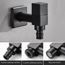 Modern square black wall mount washing machine tap garden faucet