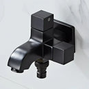 Modern square black wall mount washing machine tap garden faucet
