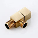 Modern square brass black angle valve bathroom water control