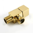 Modern square brass black angle valve bathroom water control
