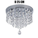 Modern square chrome crystal led ceiling chandelier living room light