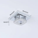 Modern square chrome crystal led ceiling chandelier living room light