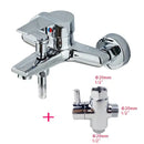 Modern square chrome rainfall shower head with arm and hose bathroom