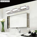 DecorBites™ Modern Square LED Vanity Sconce with Stainless Steel & White Chrome Finish for Bath