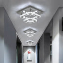 Modern square crystal ceiling chandelier dining room led light