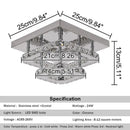 Modern square crystal ceiling chandelier dining room led light