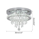 Modern square crystal flush mount ceiling light kitchen fixture