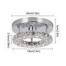 Modern square crystal flush mount ceiling light kitchen fixture