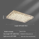 Modern square crystal led ceiling light bedroom silver & chrome