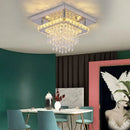 Modern square crystal led pendant chandelier dining room light