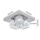 Modern square crystal led pendant chandelier dining room light