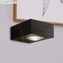 DecorBites™ Modern Square LED Sconce Light Fixture for Bedroom Wall - Aluminum, Warm/White Light, Black/Silver