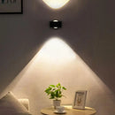 DecorBites™ Modern Square LED Sconce Light Fixture for Bedroom Wall - Aluminum, Warm/White Light, Black/Silver