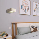 DecorBites™ Modern Square LED Sconce Light Fixture for Bedroom Wall - Aluminum, Warm/White Light, Black/Silver