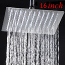 Modern square rain shower head bathroom chrome rainfall sprayer