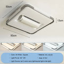 Modern square white & chrome led ceiling fan light bedroom ventilator