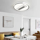 Modern square white & chrome led ceiling fan light bedroom ventilator