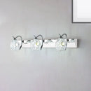 Modern stainless steel 3 head vanity wall light bathroom warm white light
