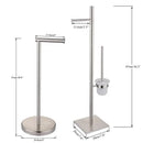 Modern stainless steel bathroom set brush rack and paper holder