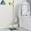 Modern stainless steel bathroom set brush rack and paper holder