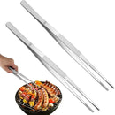 DecorBites™ BBQ Tongs: Stainless Steel Churrasco Cooking Clip for Buffet & Restaurant