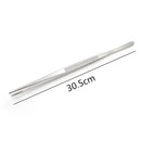 Modern stainless steel bbq tongs kitchen cooking clip with textured grip
