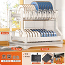 Modern stainless steel black dish drying rack kitchen storage rack