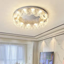 Modern stainless steel bubble glass led ceiling light bedroom fixture