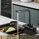 Modern stainless steel digital display pull out kitchen faucet
