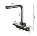 Modern stainless steel digital display pull out kitchen faucet