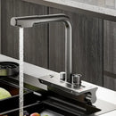 Modern stainless steel digital display pull out kitchen faucet