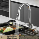 Modern stainless steel digital display pull out kitchen faucet