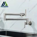 Modern stainless steel double joint spout kitchen faucet
